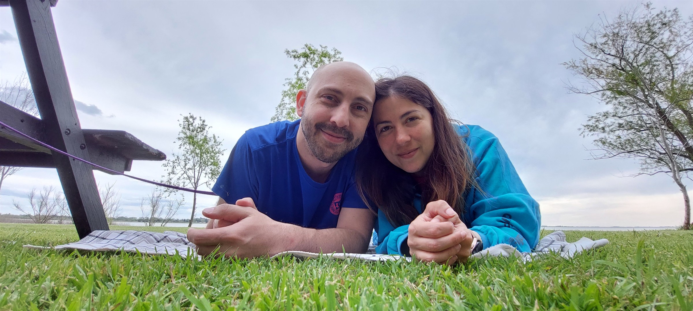 Yanina y Mauro compartiendo una tarde juntos